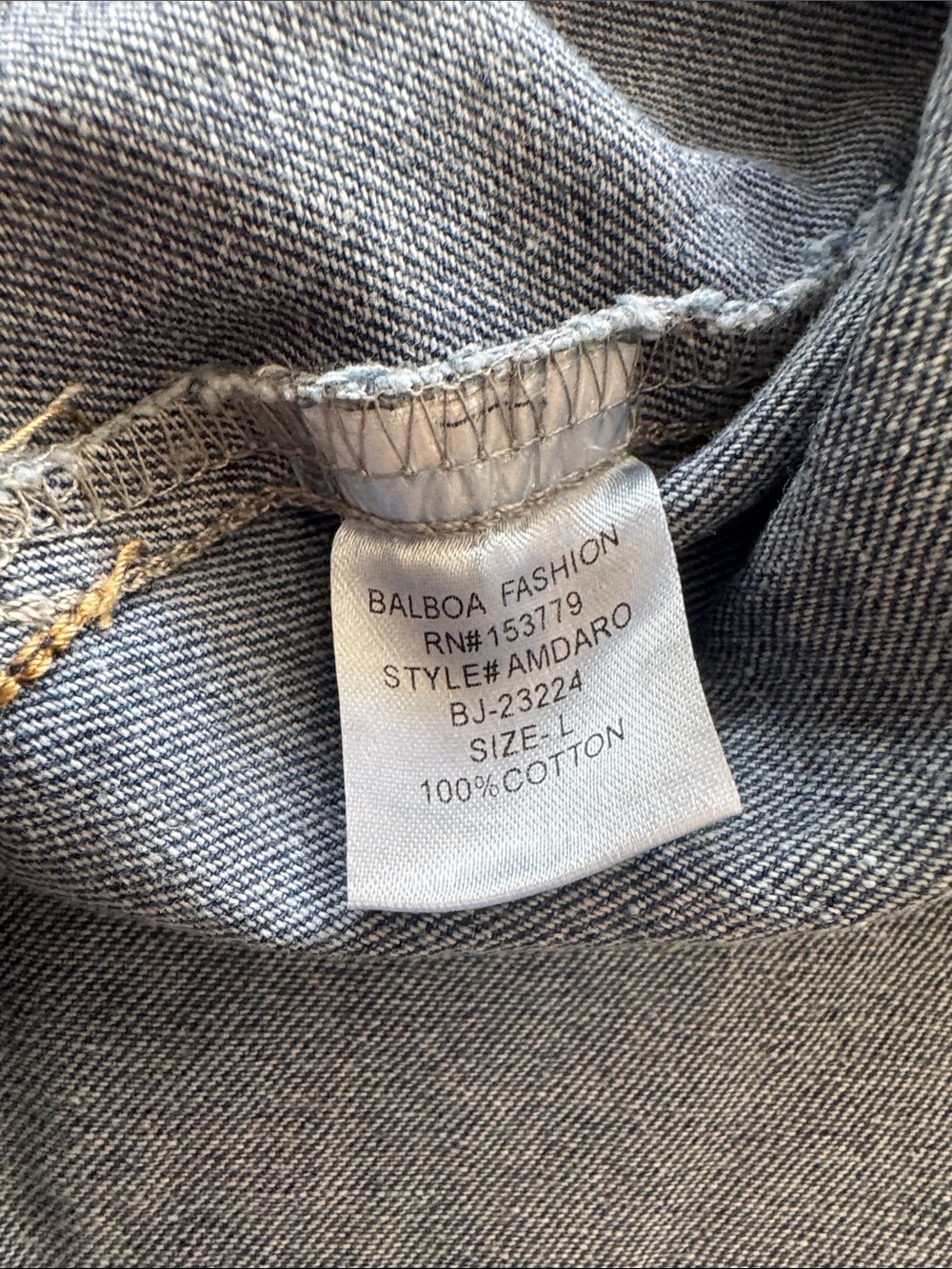 NWT Balboa Embellished Indigo Denim Jacket - Size Large - Picture 10 of 11